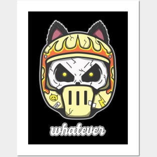 Whatever skull helmet Posters and Art